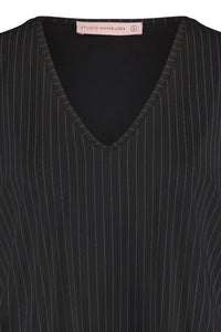 Thumbnail for Studio anneloes vicky ssl pinstripe shirt zwart