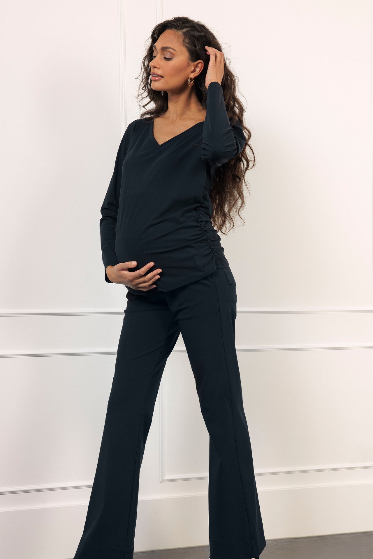 Studio anneloes maternity flair trousers blauw