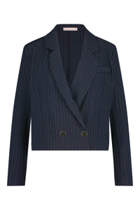 Thumbnail for Studio anneloes ocean lurex stripe blazer blauw