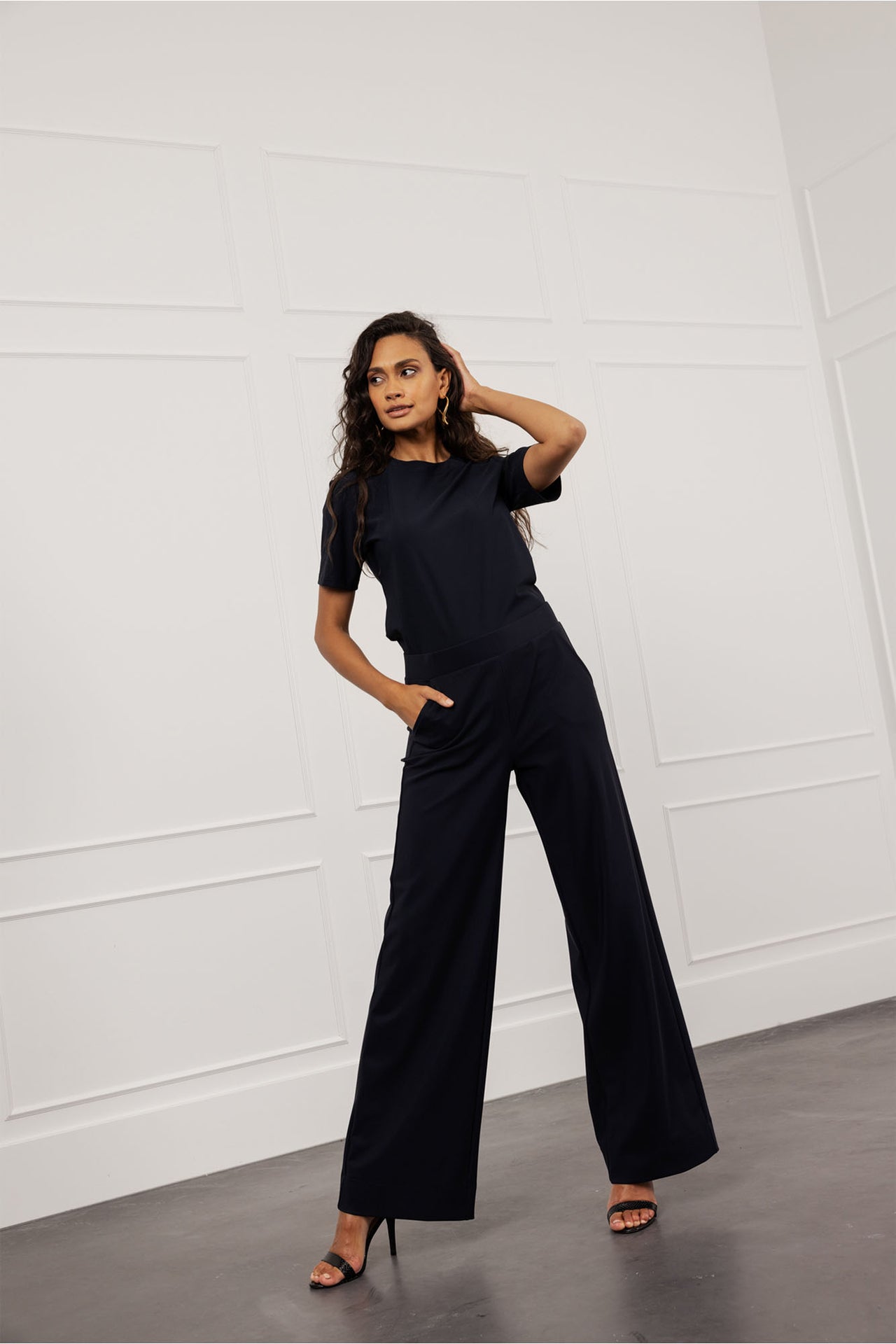 Studio anneloes lexie bonded trousers zwart