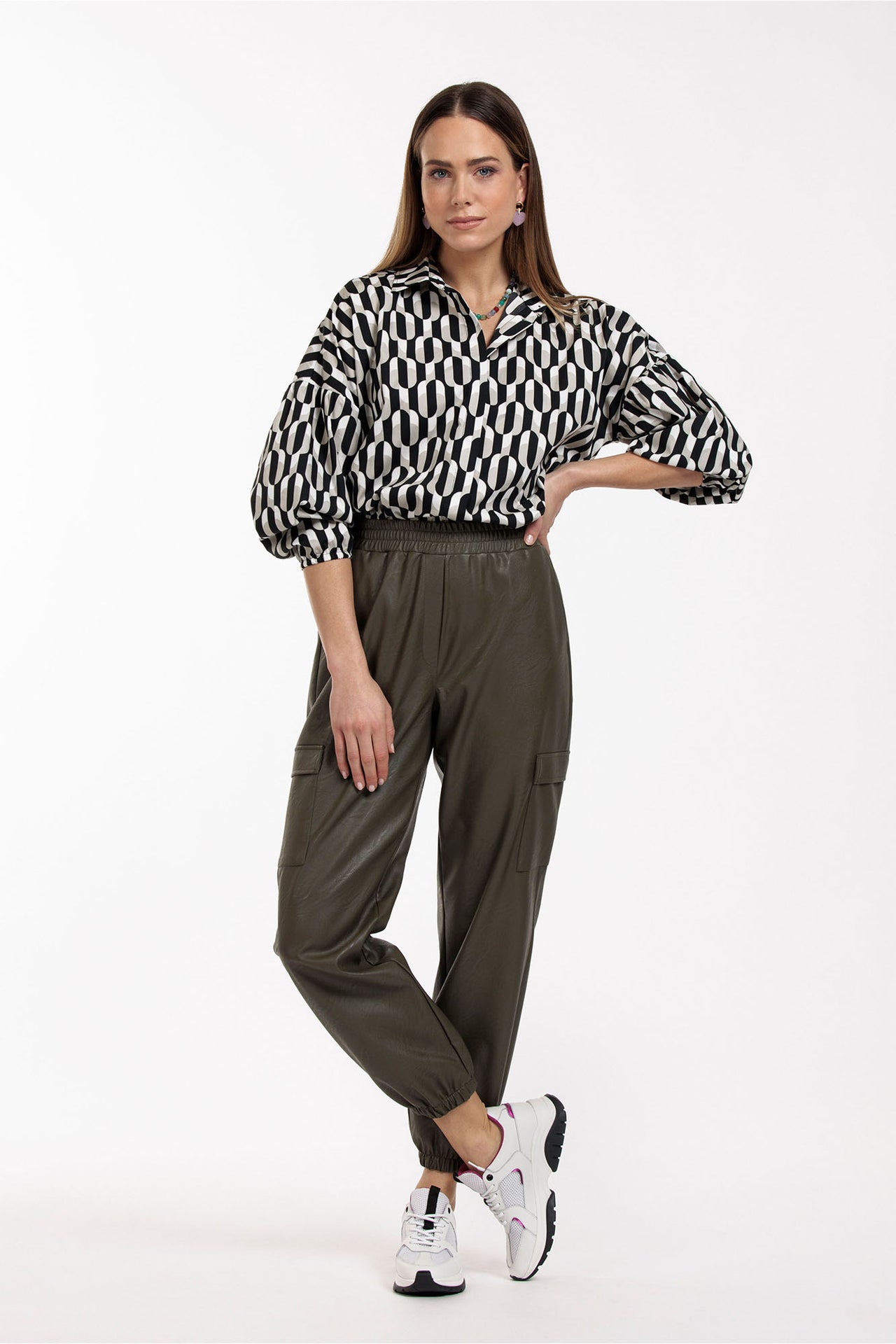 Studio anneloes havana coffee beans blouse zwart