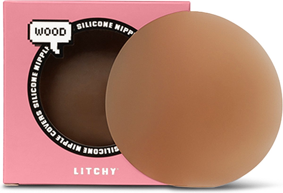 Litchy sillicone nipple cover bruin