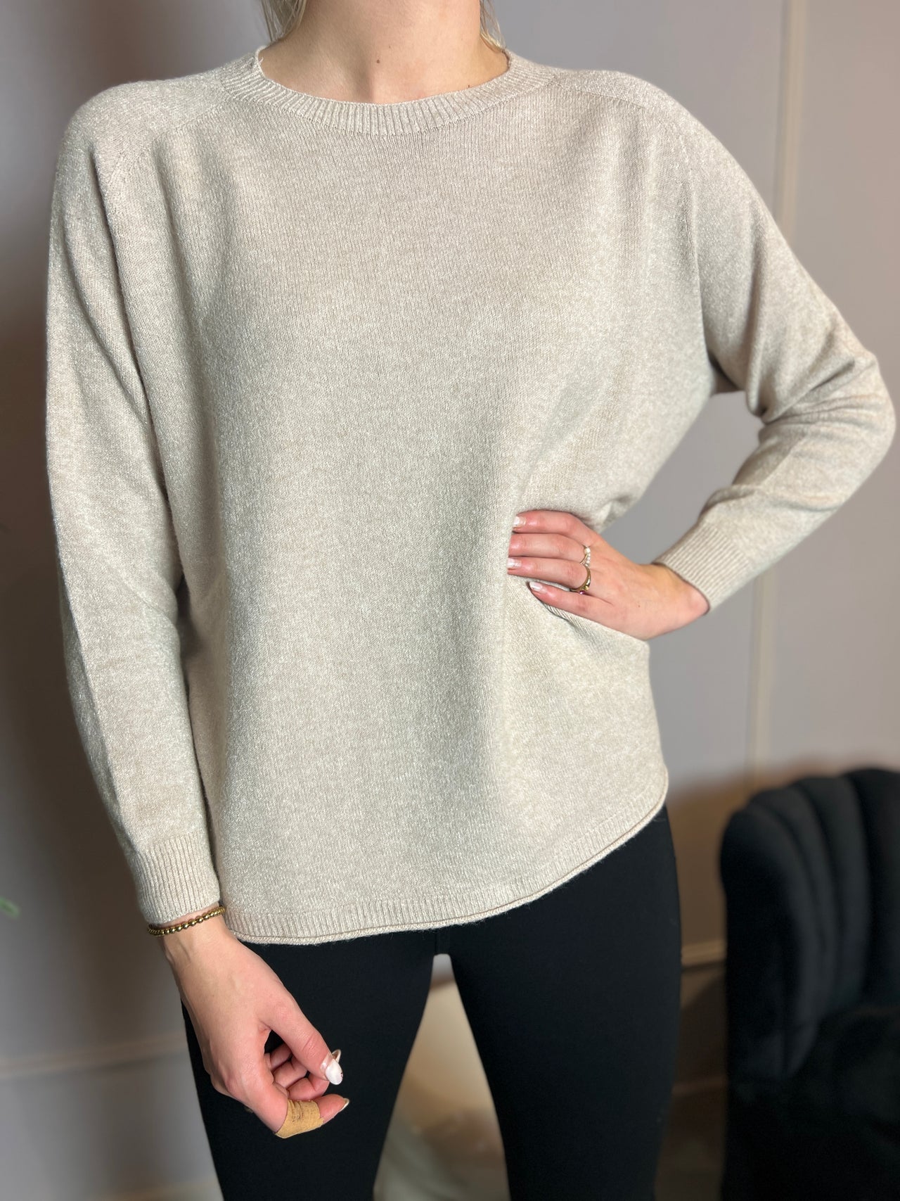 Kastgeluk viscose sweater