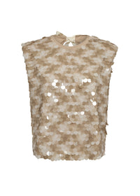 Thumbnail for Co couture Maxi sequin bow top