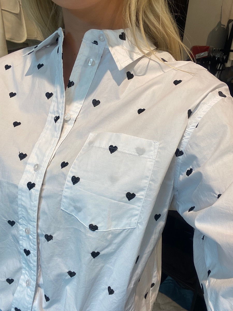 Co couture  heart oversize shirt print