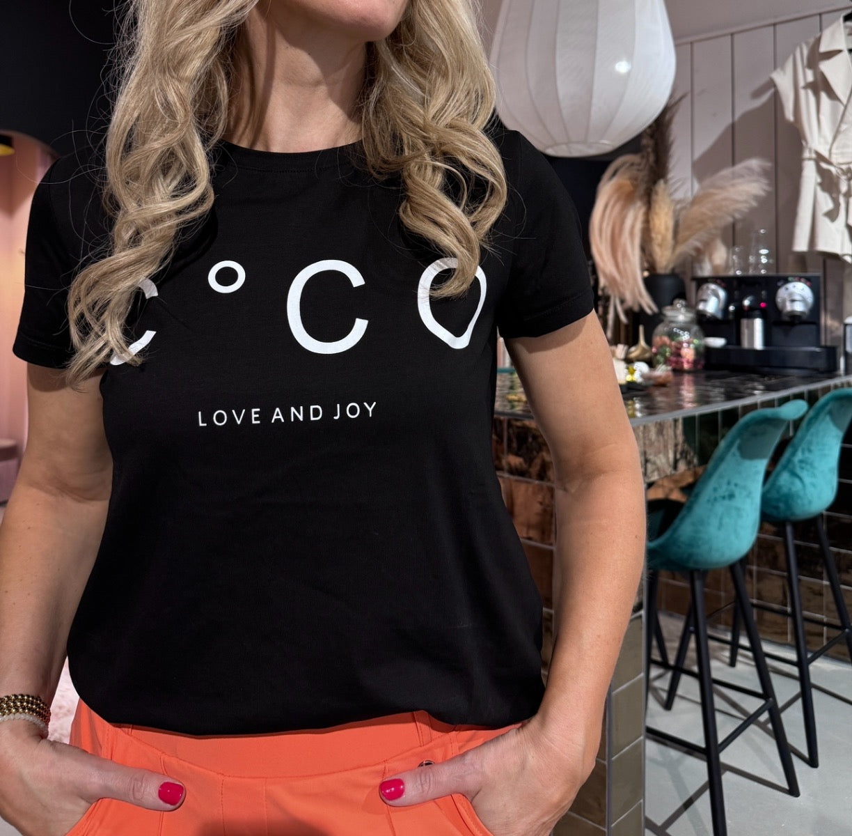 Co couture  cococc signature tee zwart