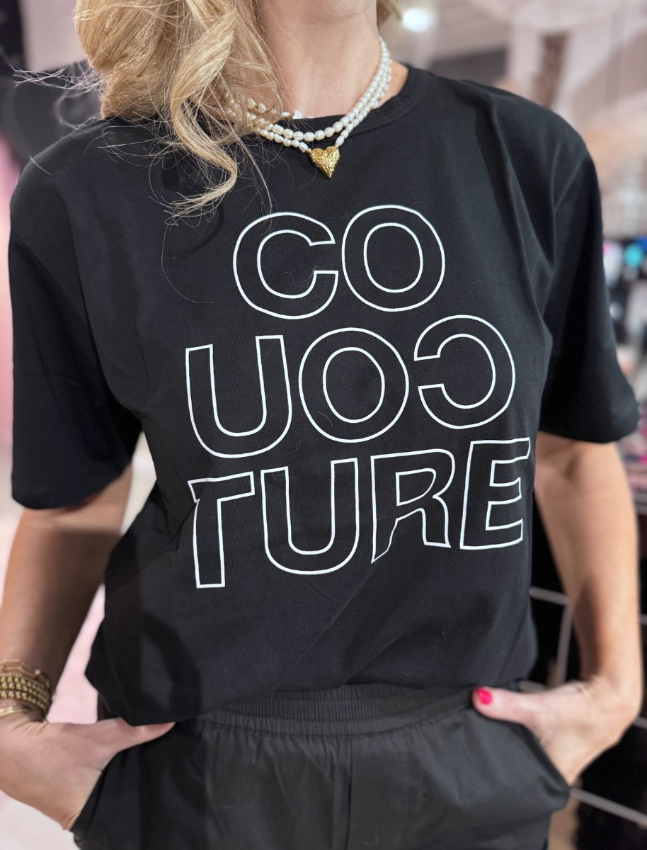 Co couture  outlinecc oversize tee zwart