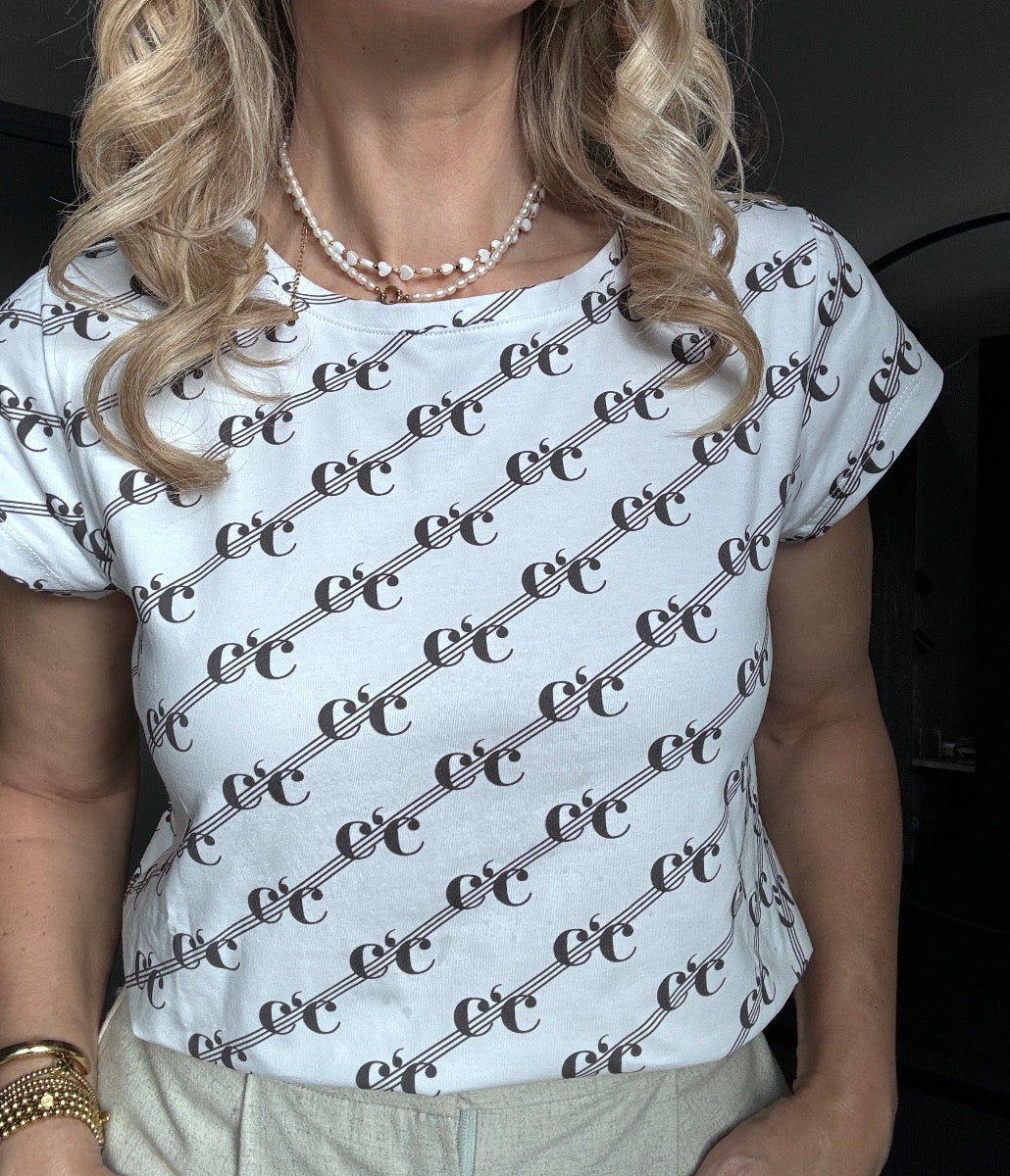 Co couture  logoline tee print