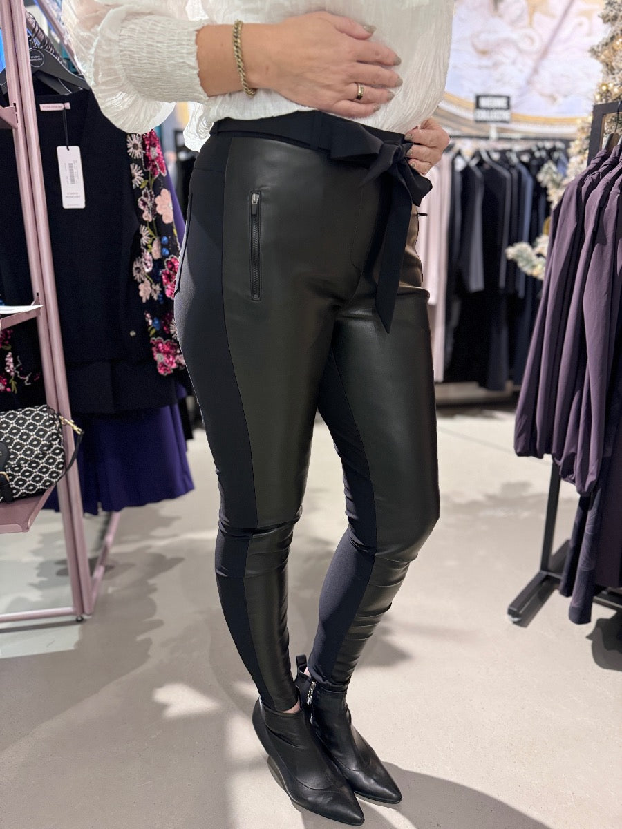 Studio anneloes margot leather trousers zwart