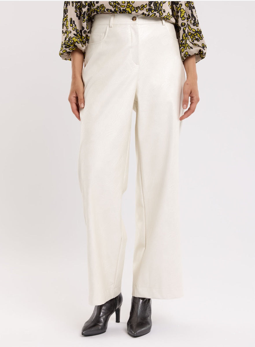 Studio anneloes selina faux leather trousers zilver