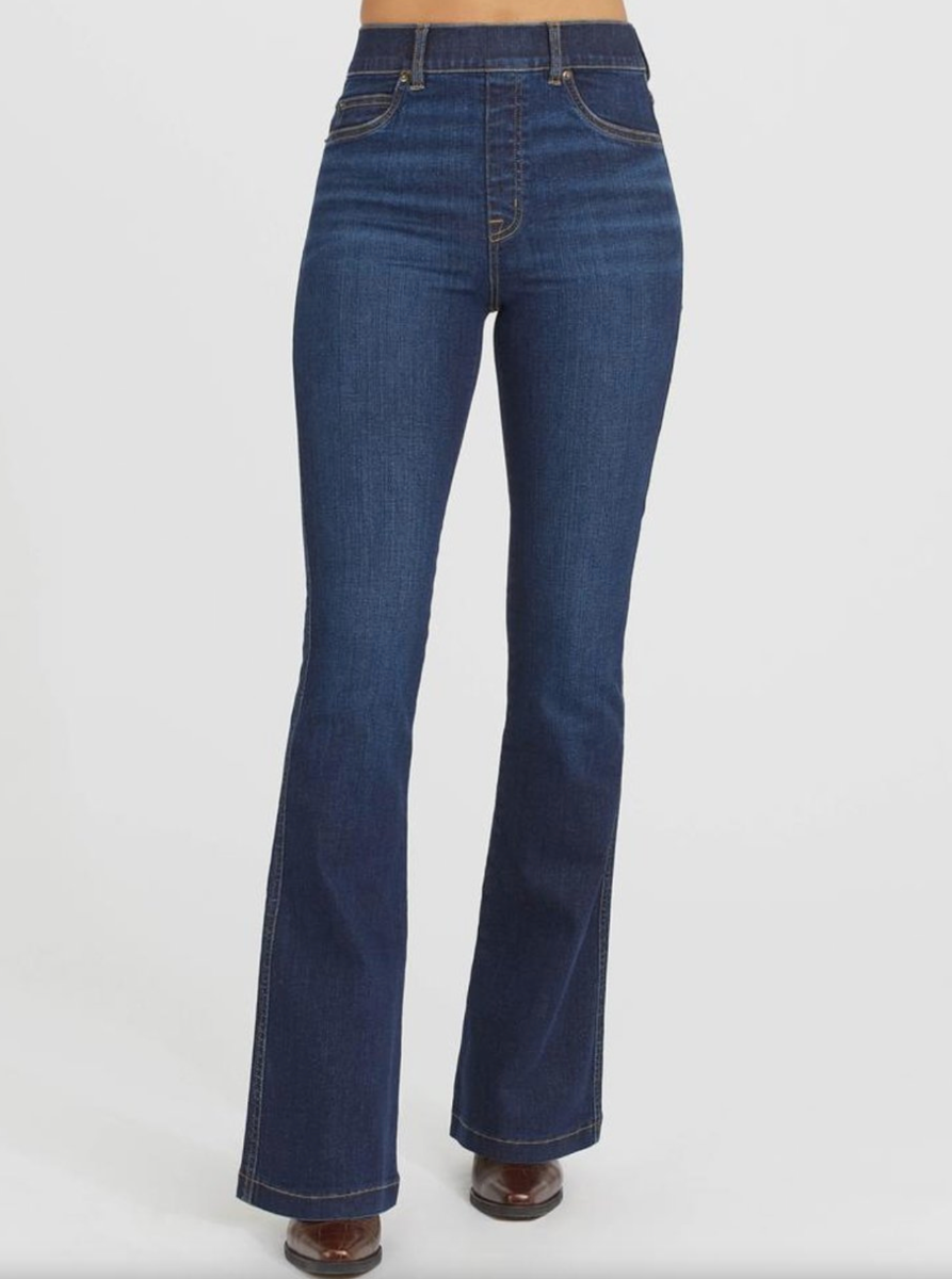 Spanx denim flared jeans blauw